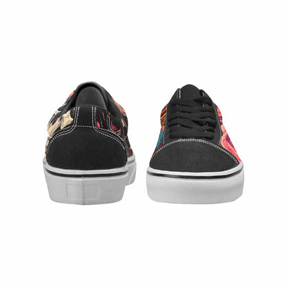 WOMEN'S Skulls Roses Skulls Roses Lace-Up Canvas Dark Academia Sneakers