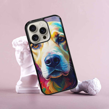 iPhone 16 Pro Case — Golden Retriever Watercolor Art Pattern, Custom Phone Case