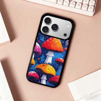 iPhone 17 Pro Case — Vivid Winter Mushroom Seamless Cartoon Cute, Custom Printed Phone Case