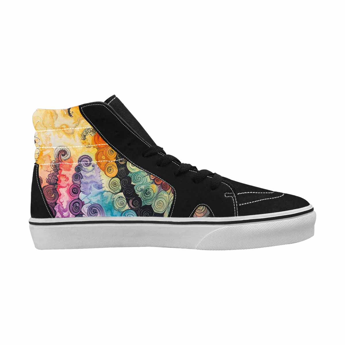 MEN'S Tie High Top Canvas Vibrant Chaos Sneakers