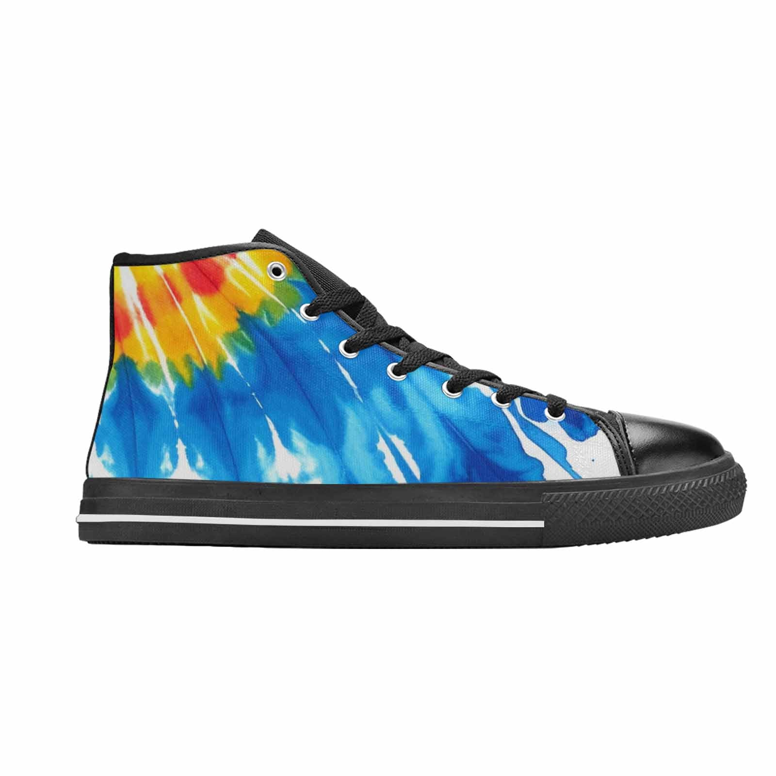 MEN'S Tie Dye Drip High Top Canvas Wallpaper Art Sneakers