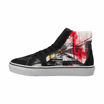 MEN'S Liminal Space Fragment High Top Canvas Melting Art Sneakers