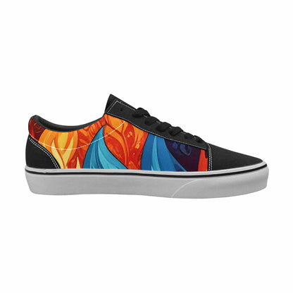 WOMEN'S Fire Flame Canvas Lace-Up Surreal Shoes