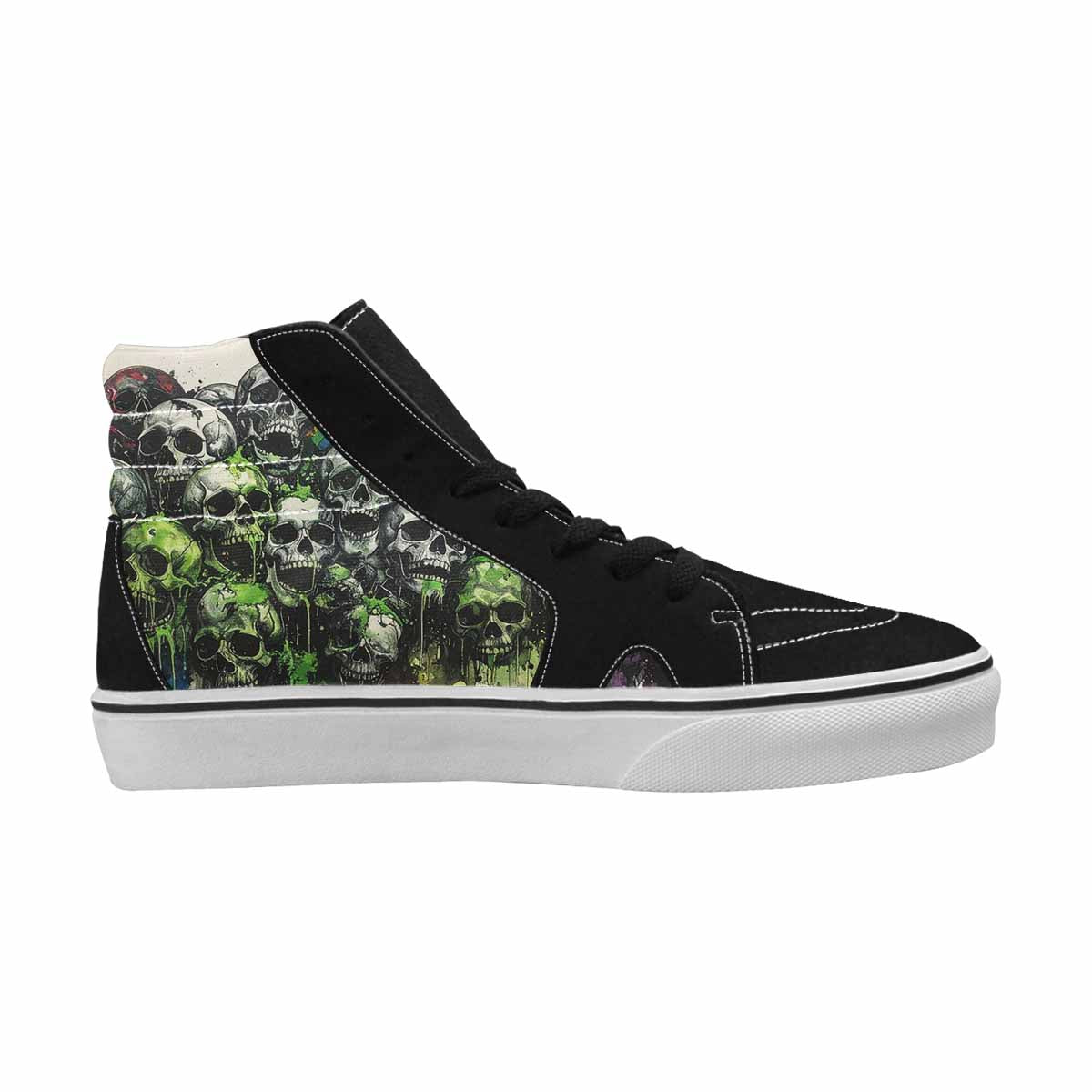 MEN'S Rainbow From Skull S High Top Canvas Surreal Custom Shoes