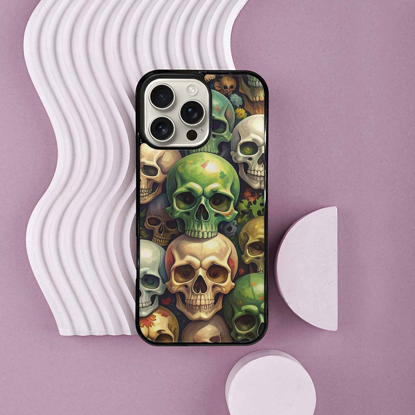 iPhone 16 Pro Max Case — Skulls Camoskulls Pattern Hu E3k, Personalized Phone Case