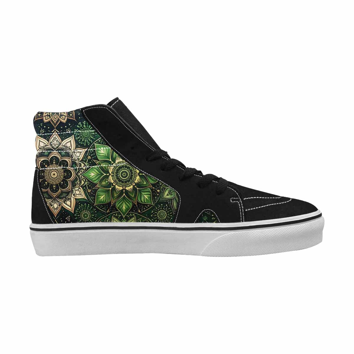 WOMEN'S Mandala High Top Canvas Wallpaper Art Custom Sneakers