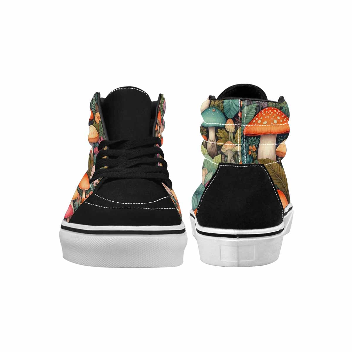 MEN'S Mushrooms  Botanical Mushrooms High Top Canvas Dreamcore Custom Shoes