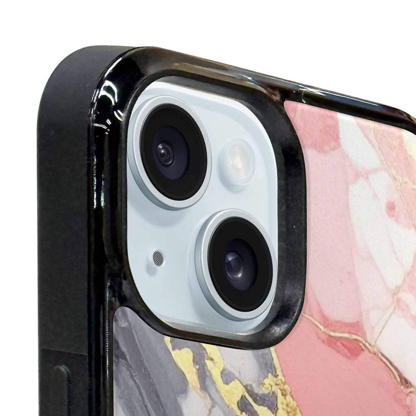 iPhone 15 Case — Marble Vein Marble Veins Pattern Hundreds, Customized Protective Case