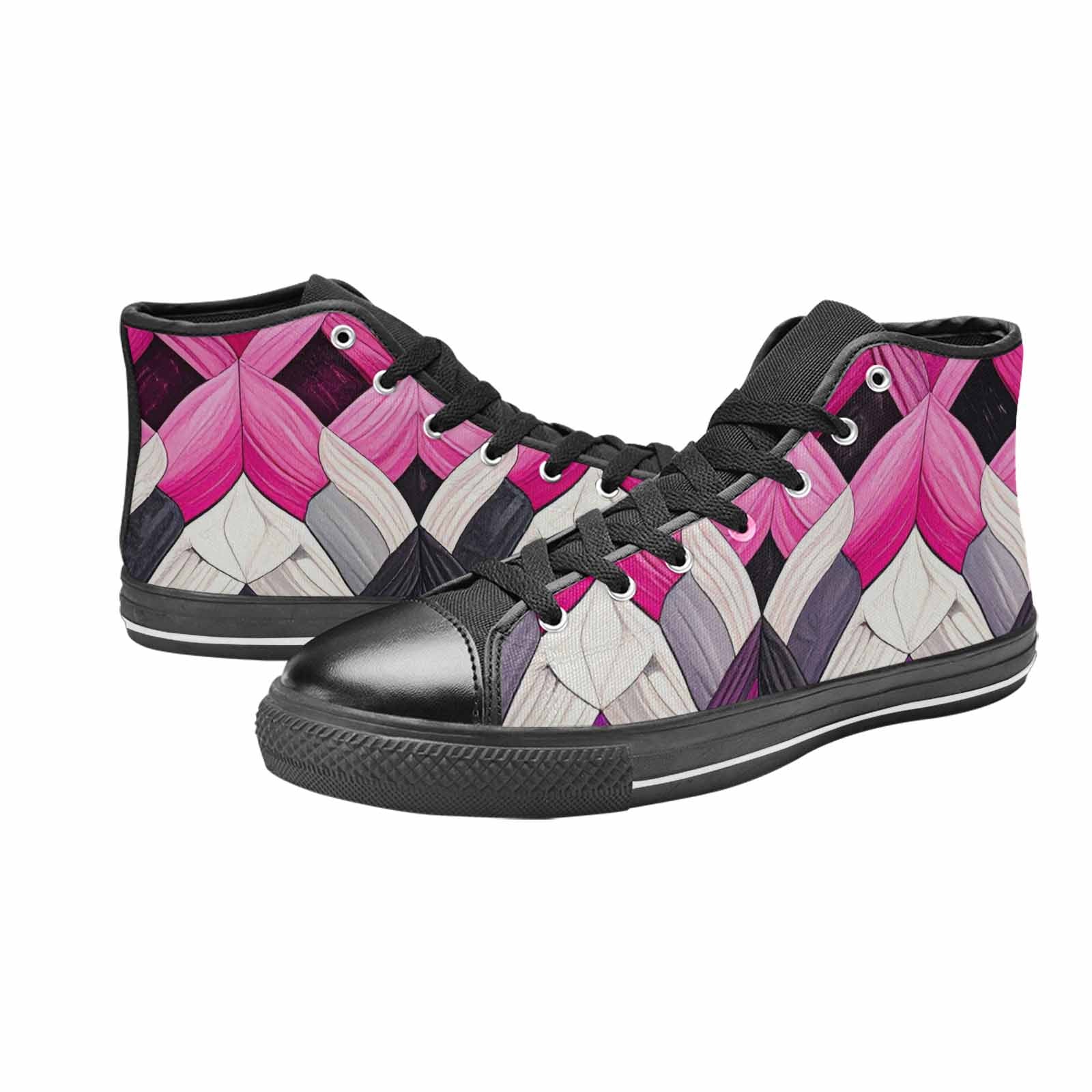 MEN'S Genderfluid Flag Color High Top Canvas Cottagecore Custom Sneakers