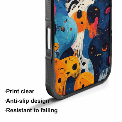 iPhone 17 Case — Melting Aliens Pattern Alien Scifi, Unique Phone Case Design