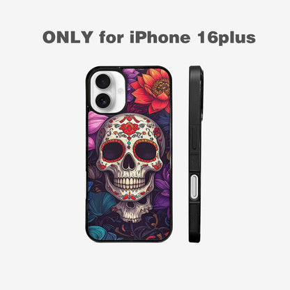 iPhone 16 Plus Case — Lotus Skulls, Original Design Phone Case