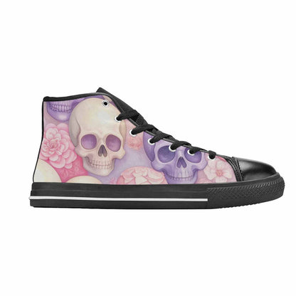 MEN'S Skulls - Pastel High Top Canvas Neon Fantasy Sneakers