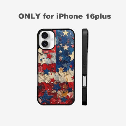 iPhone 16 Plus Case — Patriotic Stars And Stripes American Stars, Custom Designed Case Cover