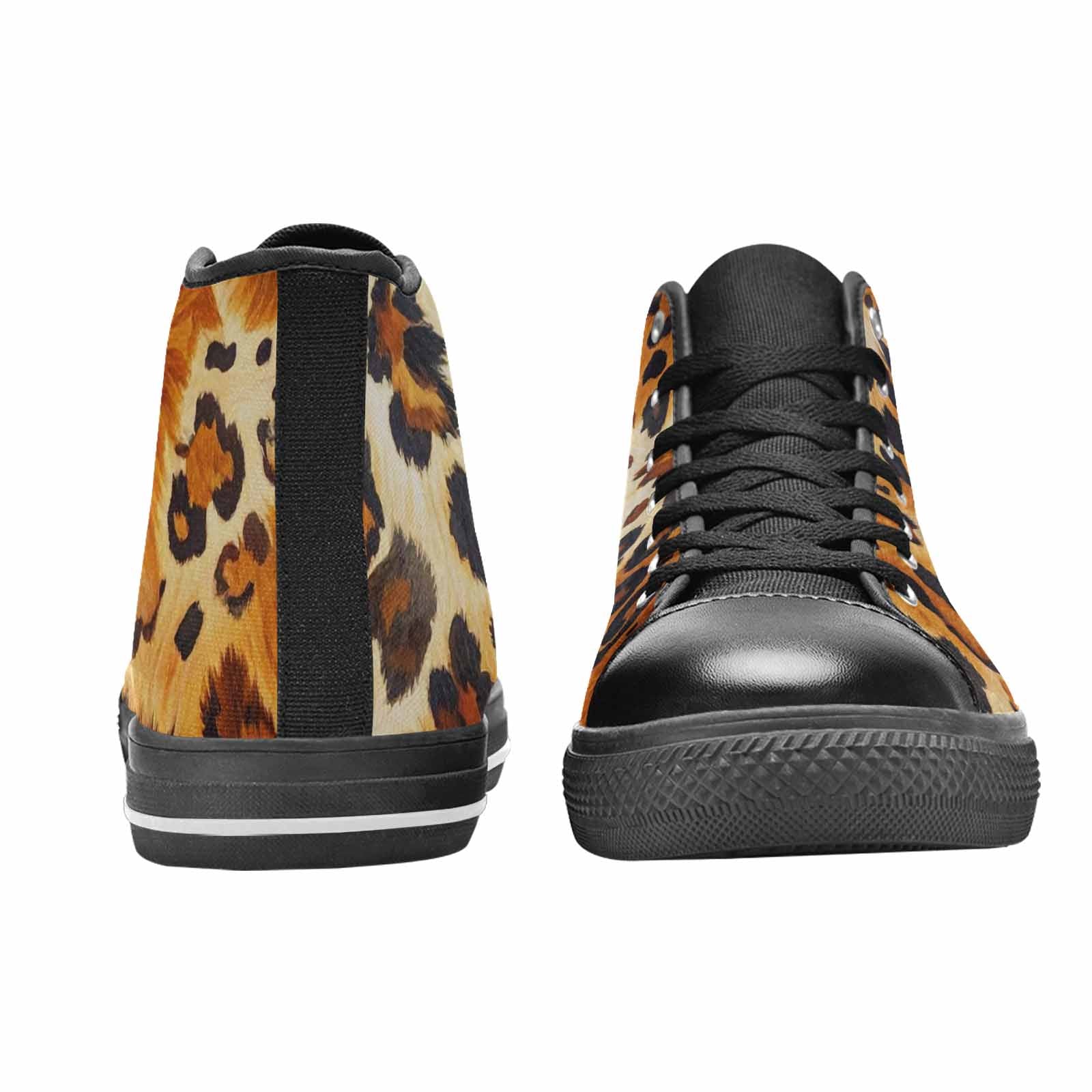 WOMEN'S Cow Animal Print High Top Canvas Surreal Sneakers