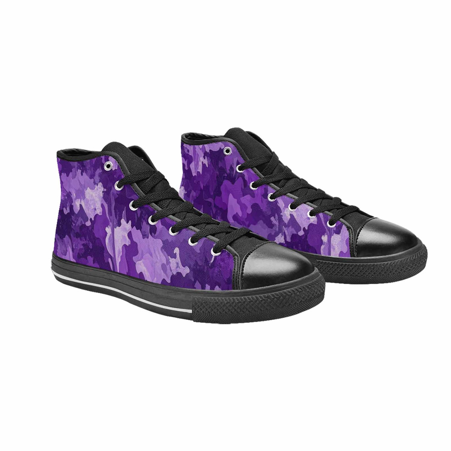WOMEN'S Military Camouflage Blotch High Top Canvas Surreal Sneakers