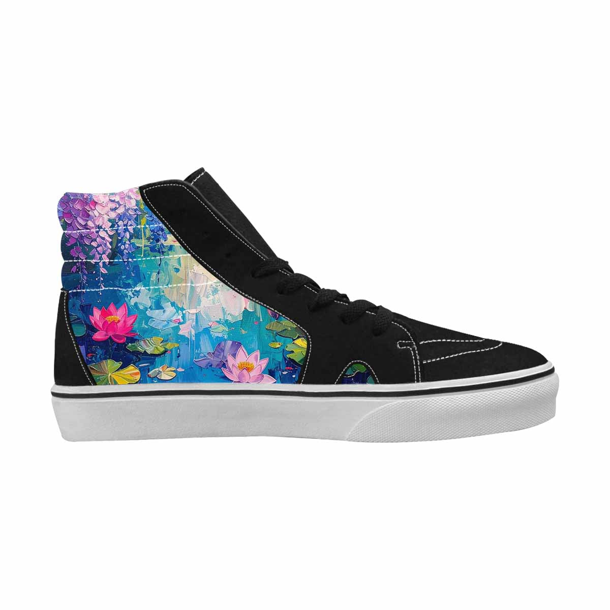 MEN'S Monet Impressionist High Top Canvas Melting Art Custom Sneakers