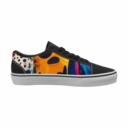 WOMEN'S Melting Aliens Lace-Up Canvas Wallpaper Art Sneakers