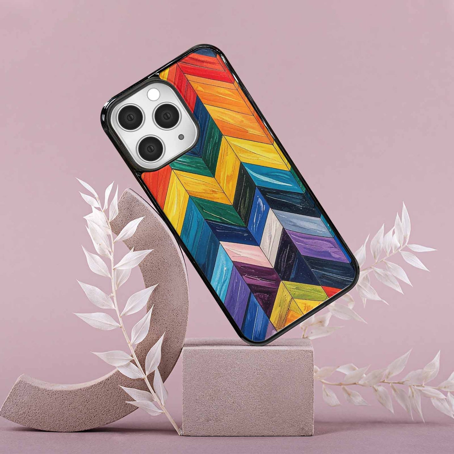 iPhone 15 Pro Max Case — Progress Pride Flag Color Theme Small, Personalized Phone Case