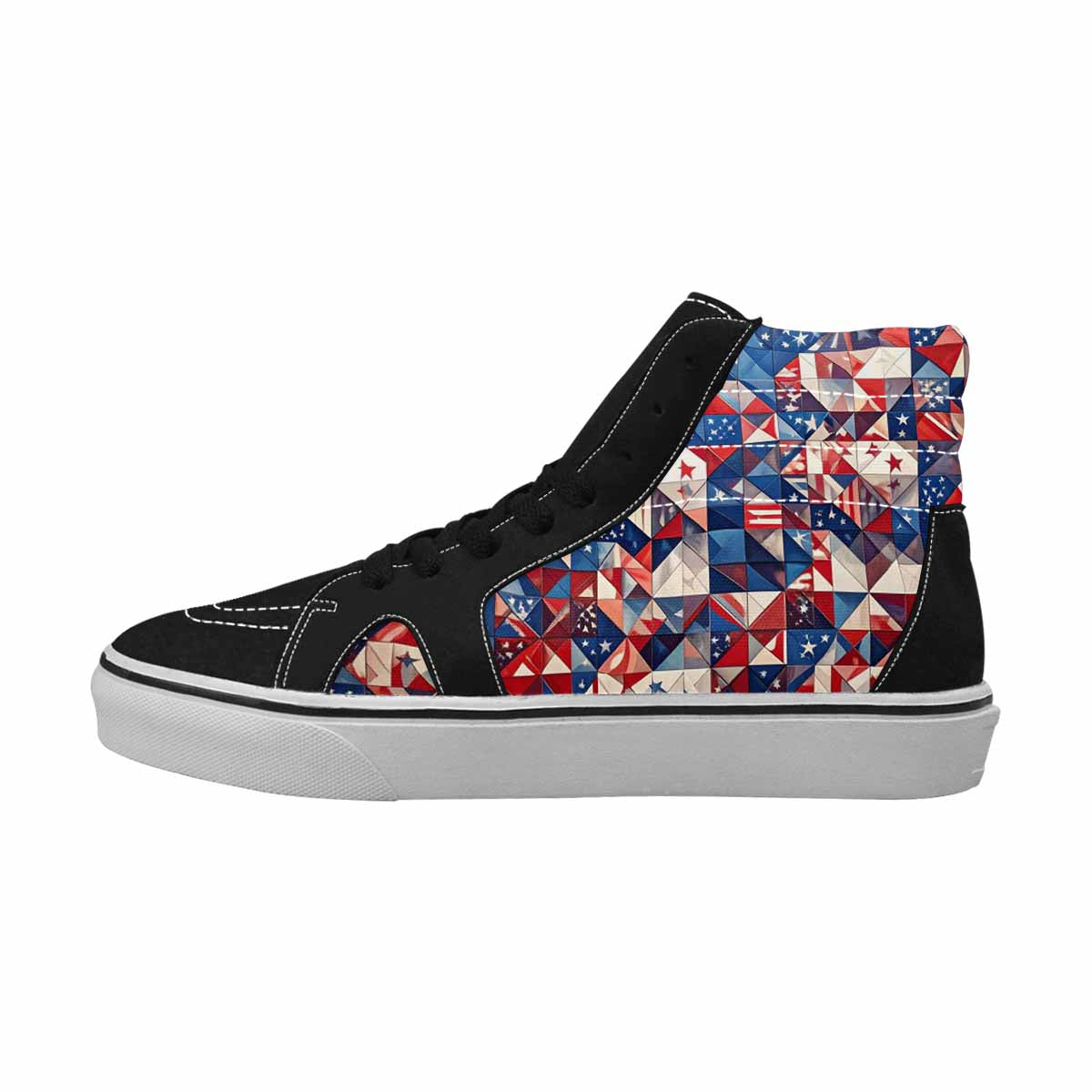 WOMEN'S American Flag Stars High Top Canvas Wallpaper Art Sneakers
