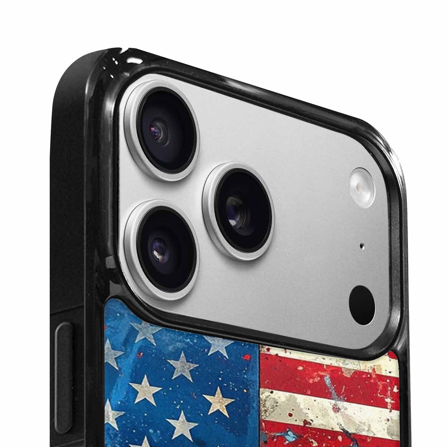 iPhone 17 Pro Max Case — Small American Flag Stars Galaxy Space, Custom Print Case Cover