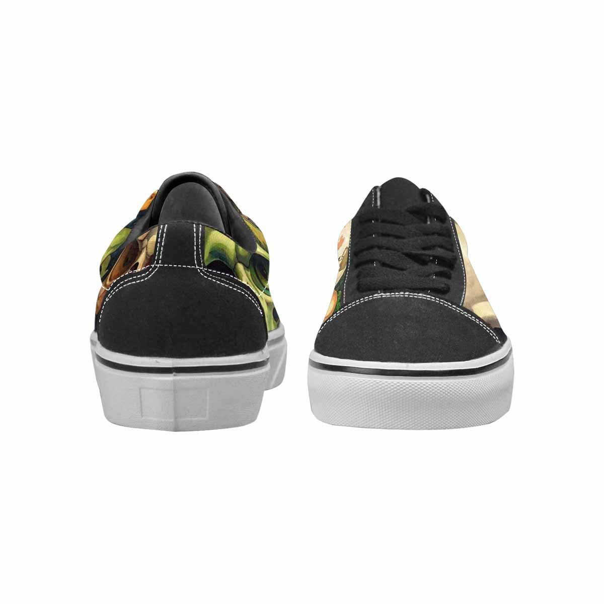 WOMEN'S Skulls  Camo Skulls Lace-Up Canvas Aesthetic Shoes