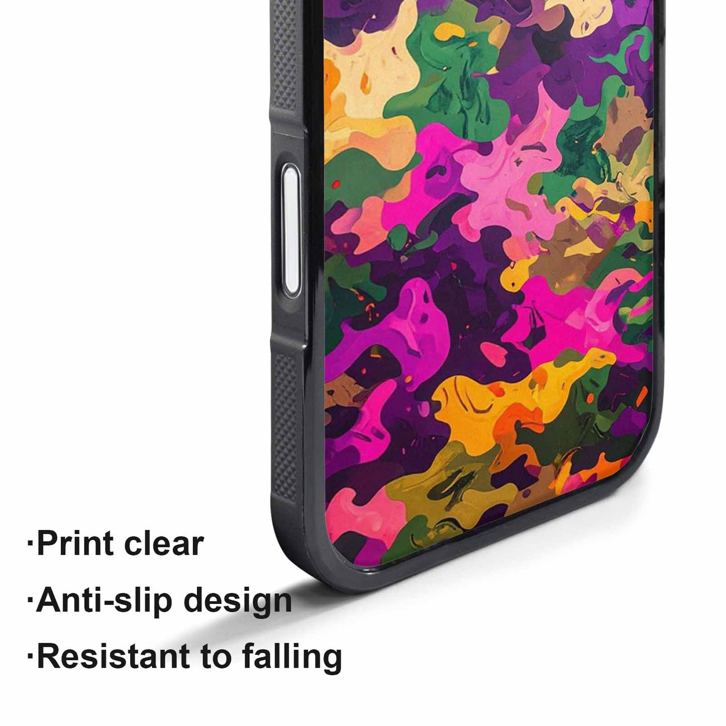 iPhone 17 Pro Case — Small Military Camouflage Blotch Pattern Camo, Unique Phone Case Design