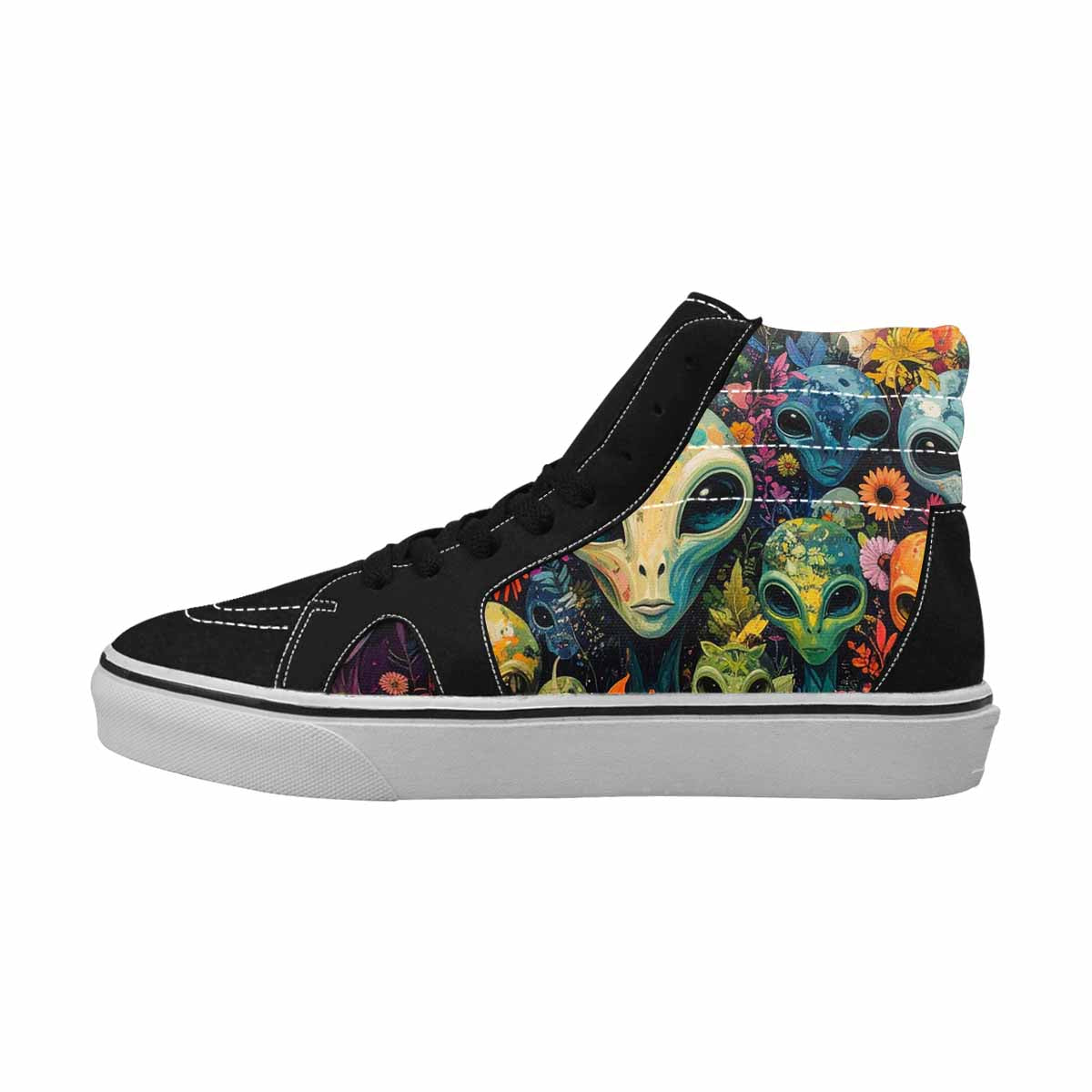 MEN'S Aliens High Top Canvas Y2K Custom Shoes