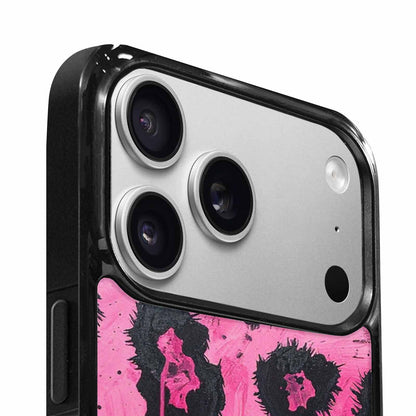 iPhone 17 Pro Max Case — Black &amp; Pink Ink Animal Print, Personalized Phone Case