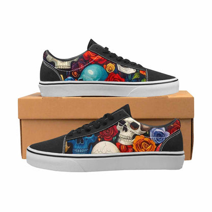 WOMEN'S Skull Roses Lace-Up Canvas Dreamlike Custom Shoes