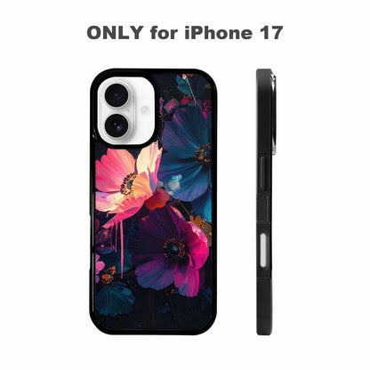 iPhone 17 Case — Shadowy Glitch Floral Pattern Floral, Customized Protective Case