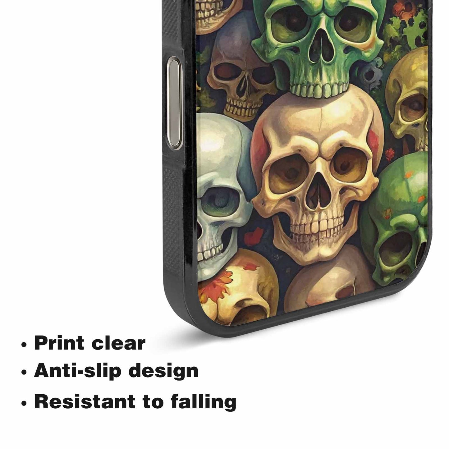 iPhone 16 Pro Case — Skulls Camoskulls Pattern Hu E3k, Custom Printed Phone Case