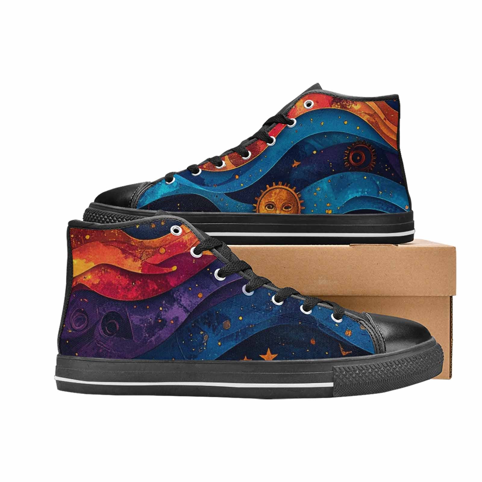 MEN'S Steampunk Galaxy High Top Canvas Grunge Shoes