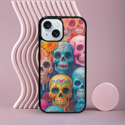 iPhone 15 Case — Sugar Skullsmelting Sugar Skulls, Custom Print Case Cover