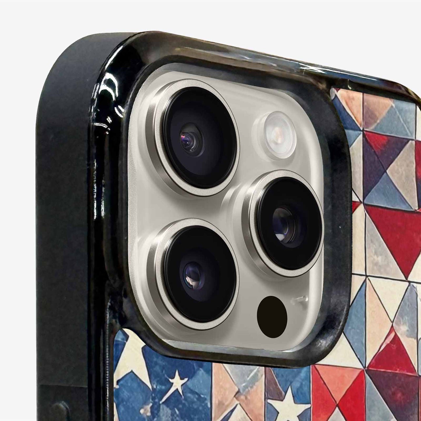 iPhone 16 Pro Max Case — Small American Flag Stars And Stripes, Custom Printed Phone Case