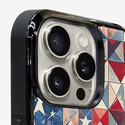 iPhone 16 Pro Max Case — Small American Flag Stars And Stripes, Custom Printed Phone Case