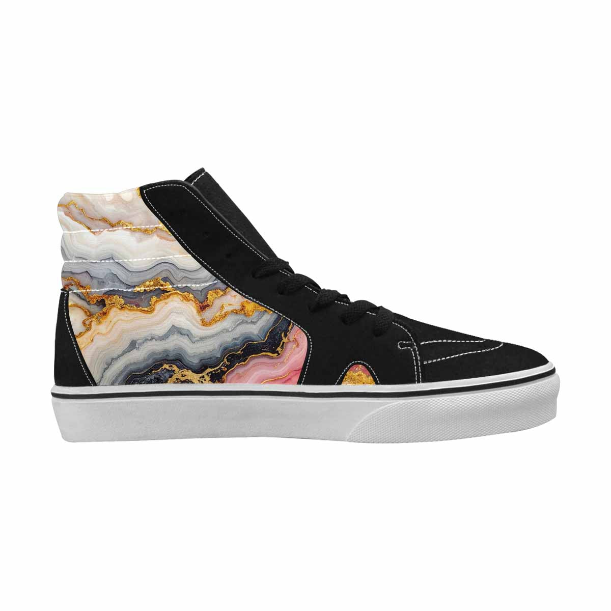MEN'S Marble Vein High Top Canvas Neon Fantasy Shoes