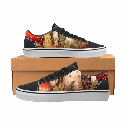 WOMEN'S Mushroom Canvas Lace-Up Dark Academia Shoes