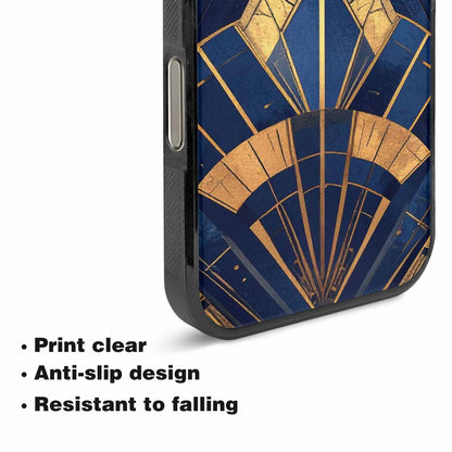iPhone 16 Pro Case — Art Deco Illustration Pattern, Custom Printed Phone Case