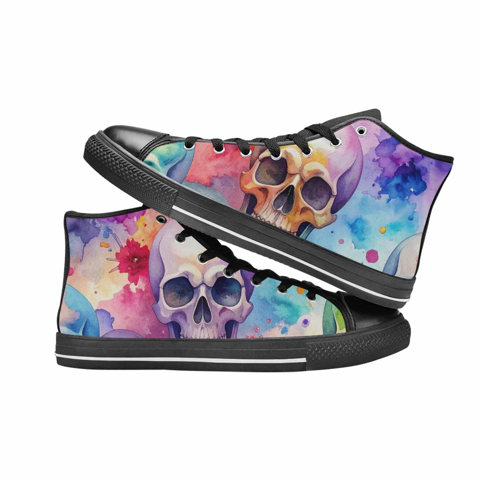 WOMEN'S Kulls - Watercolor High Top Canvas Y2K Shoes