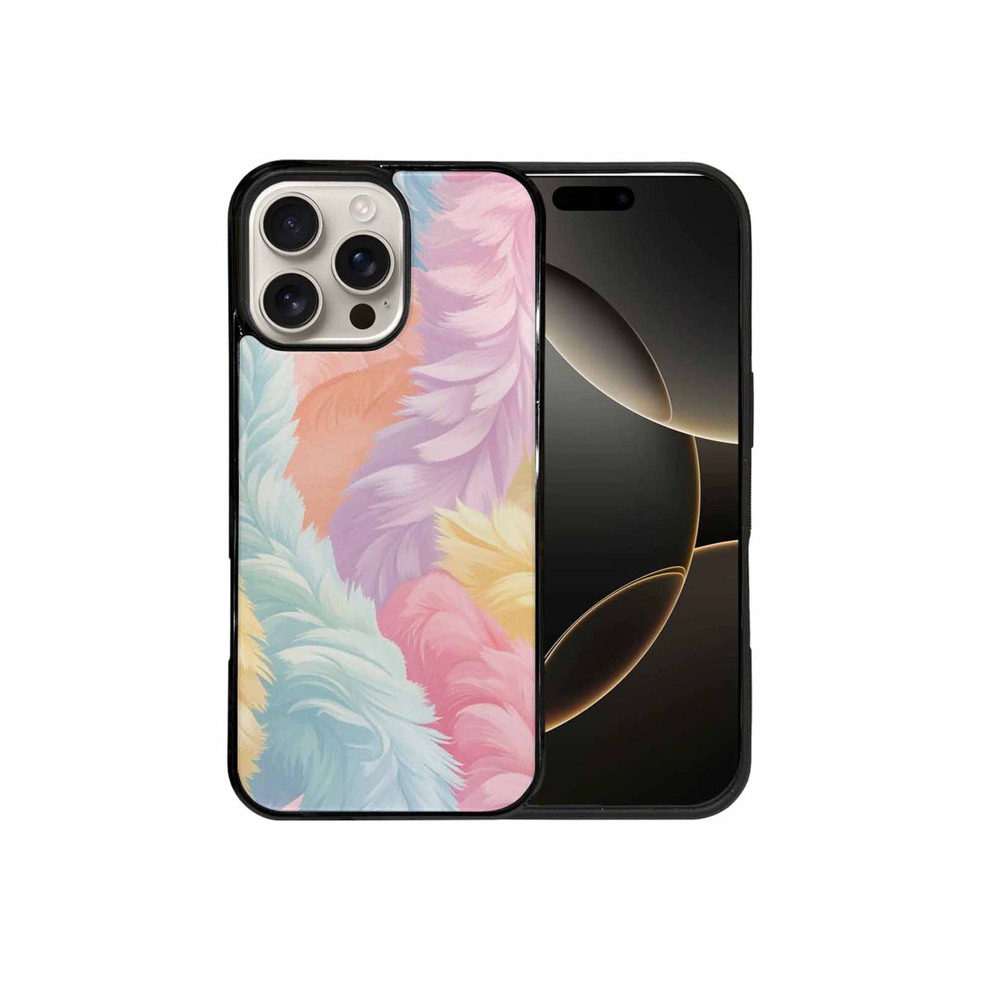 iPhone 16 Pro Max Case — Zebra Pastel Rainbow, Custom Printed Phone Case