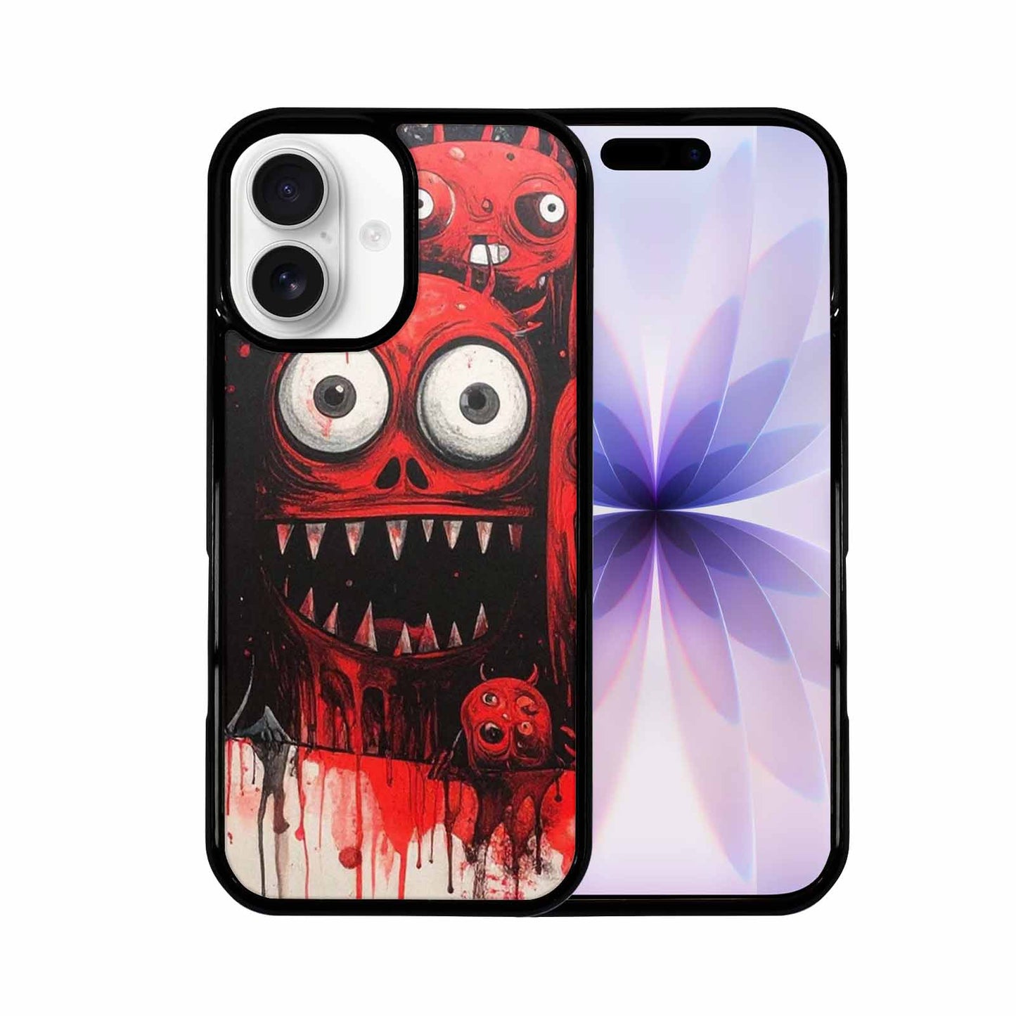 iPhone 17 Case — Black &amp; Red Ink Cartoon Cute, Customized Protective Case