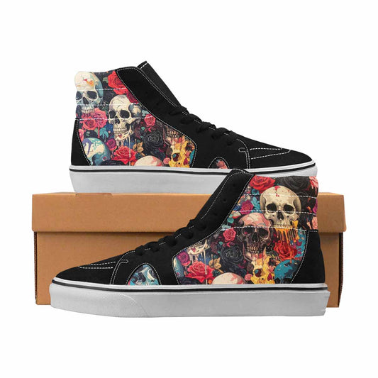 MEN'S Skulls High Top Canvas Original Design Aesthetic Custom Printed Shoes