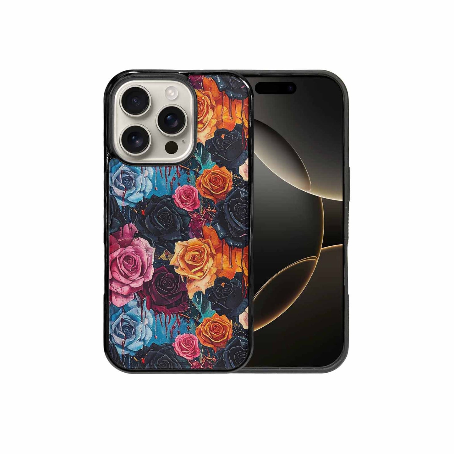 iPhone 16 Pro Case — Gothic Rose Gothic Roses Pattern Hundreds, Original Design Phone Case