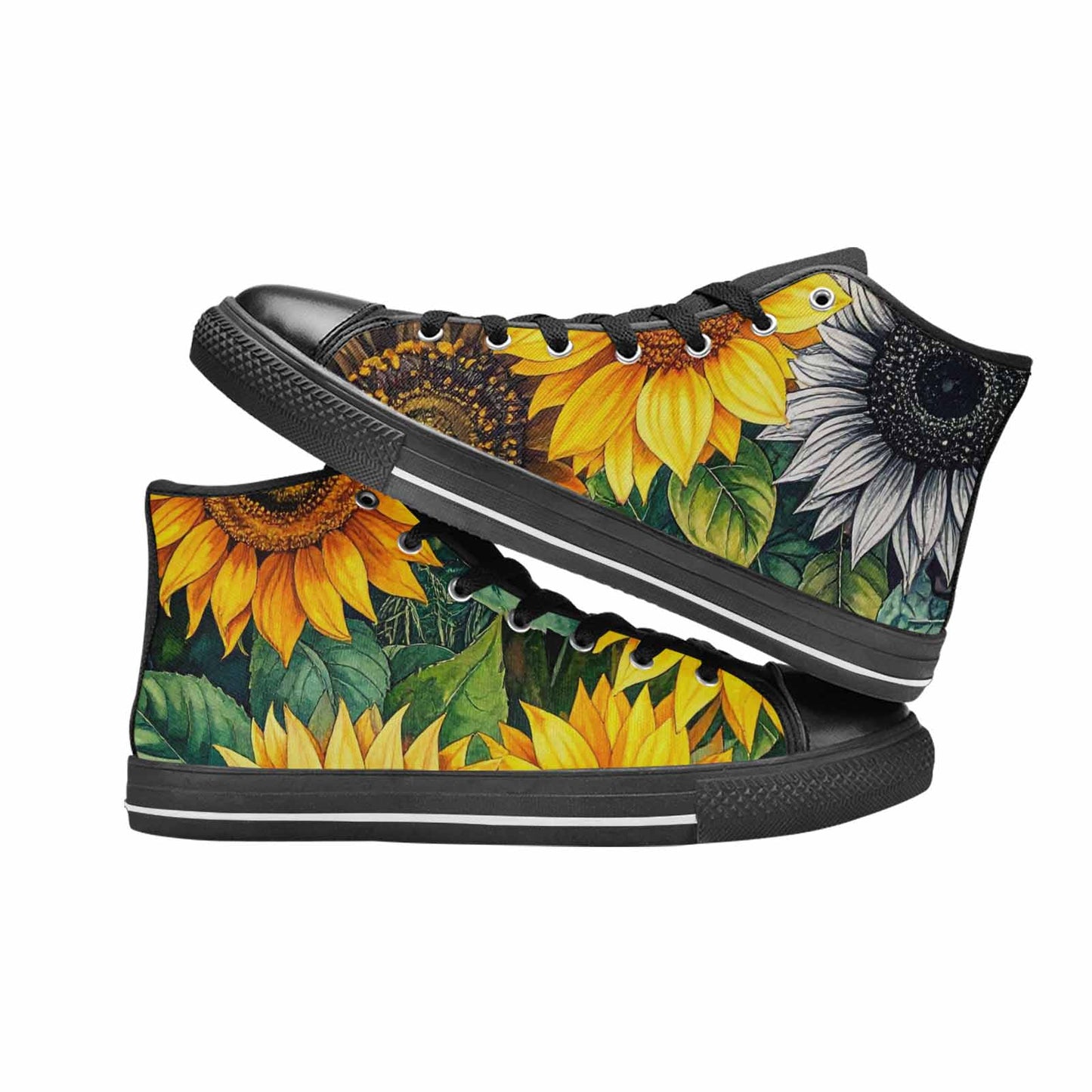 MEN'S Sunflower High Top Canvas Dark Academia Sneakers