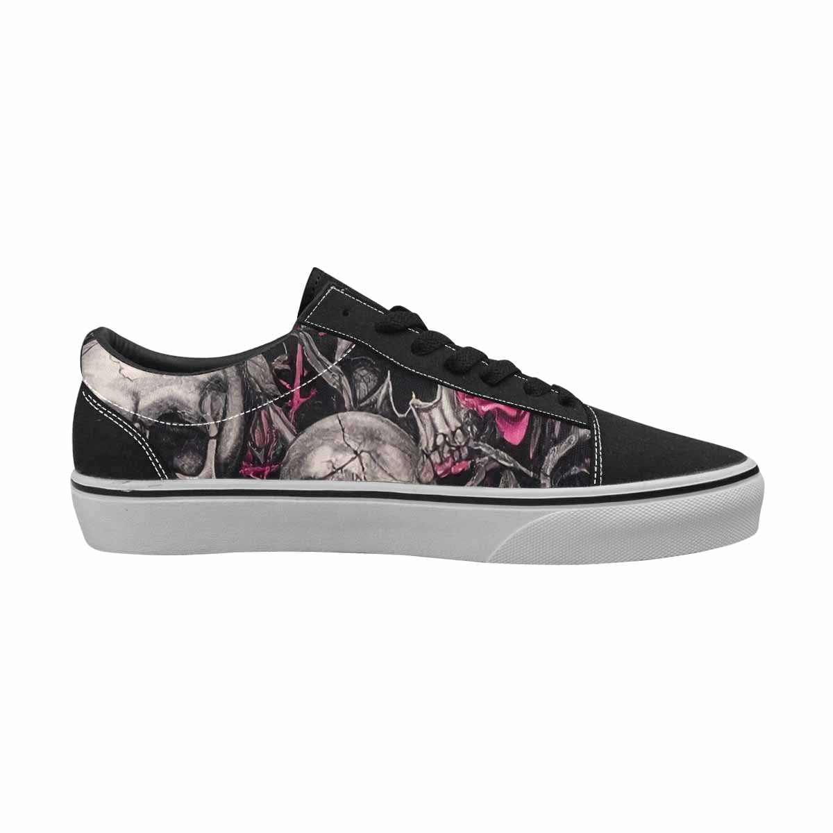 WOMEN'S Skull Roses Lace-Up Canvas Dreamcore Custom Shoes