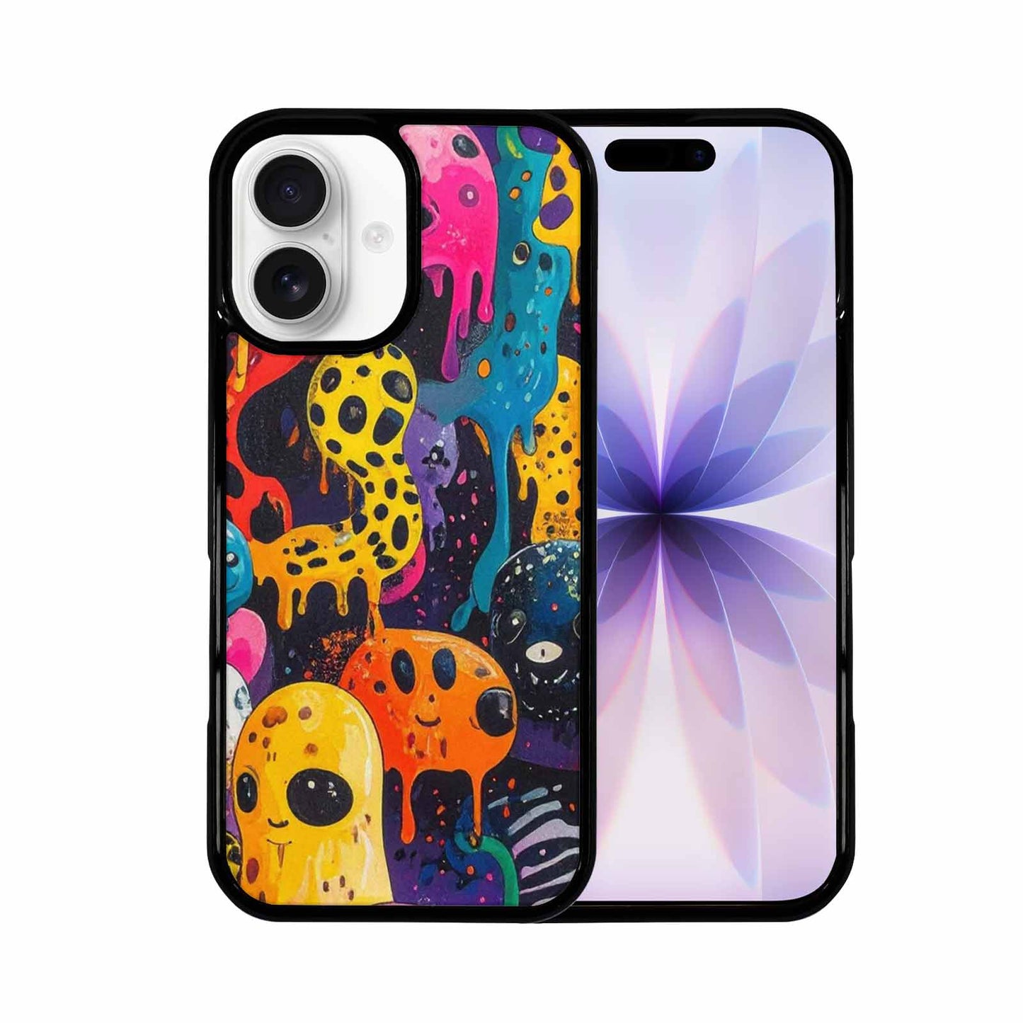 iPhone 17 Case — Melting Aliens Pattern Alien Scifi, Unique Phone Case Design