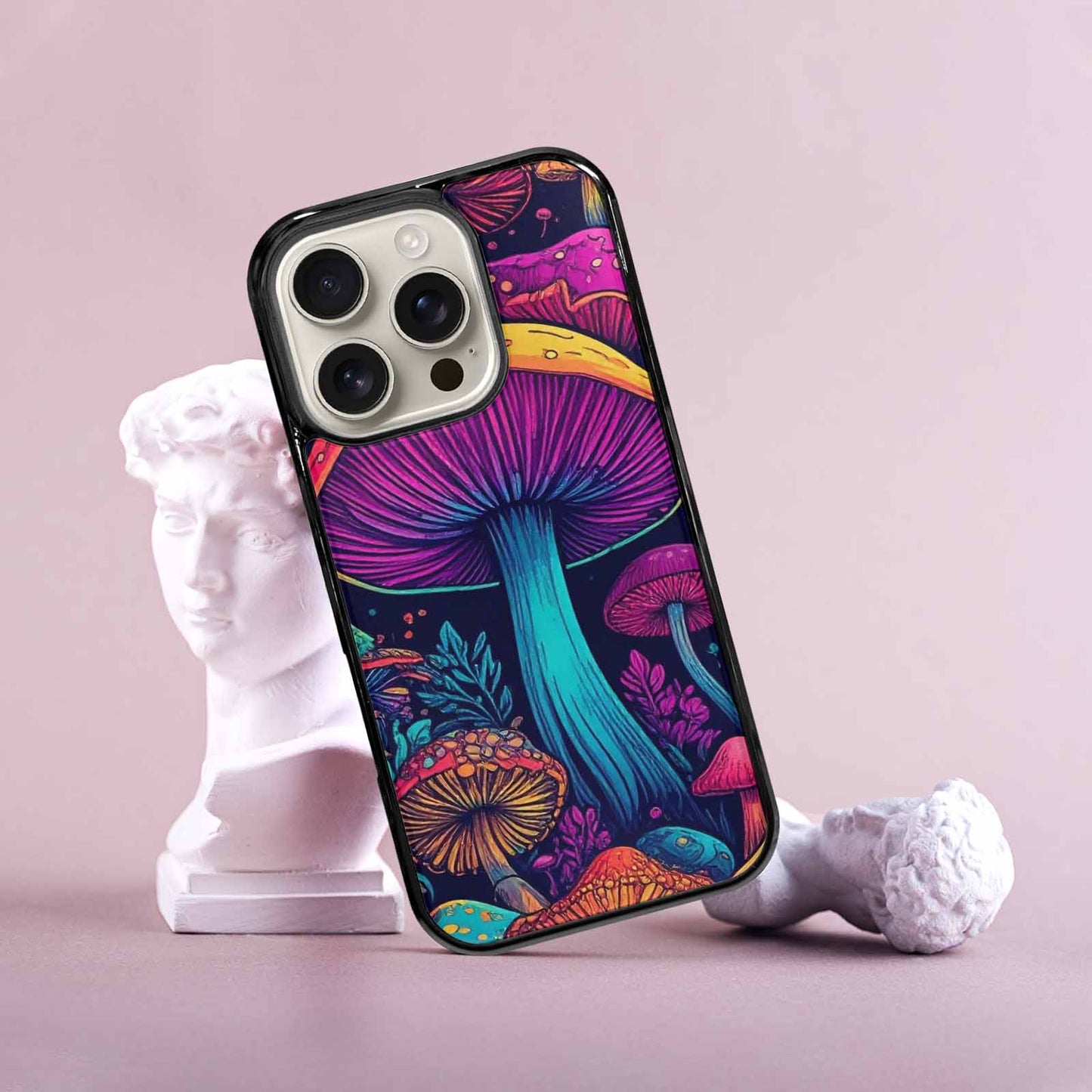 iPhone 16 Pro Case — Psychedelic Mushroom Custom Personalized Phone Cover, Custom Print Case Cover