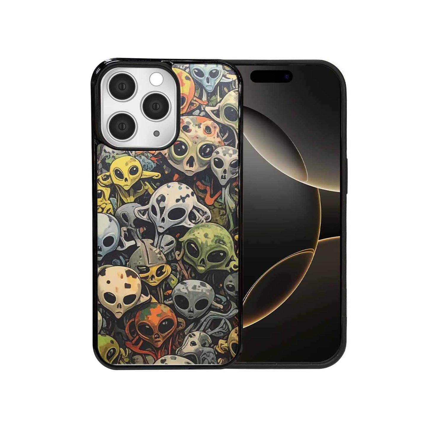 iPhone 15 Pro Max Case — Aliens Camo Aliens Pattern Hundreds Of, Custom Made Phone Cover