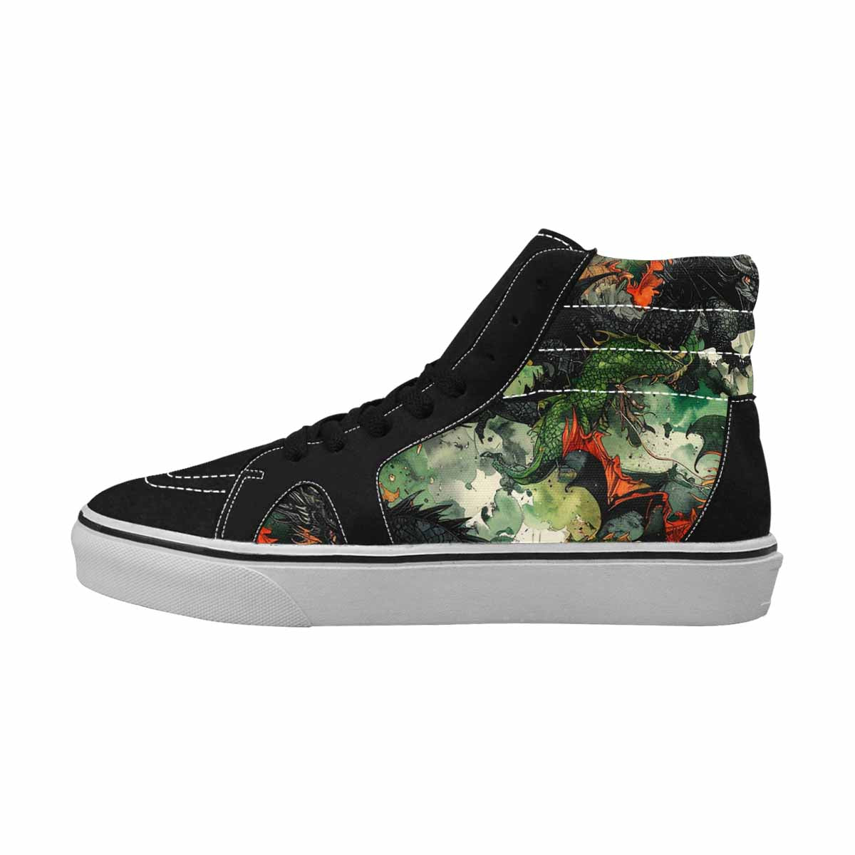 MEN'S Dragon Scale High Top Canvas Wallpaper Art Sneakers