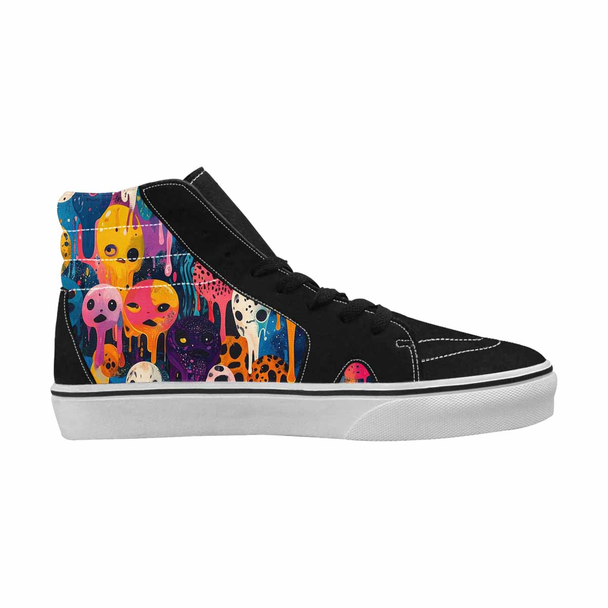 MEN'S Melting Aliens High Top Canvas Aesthetic Custom Shoes